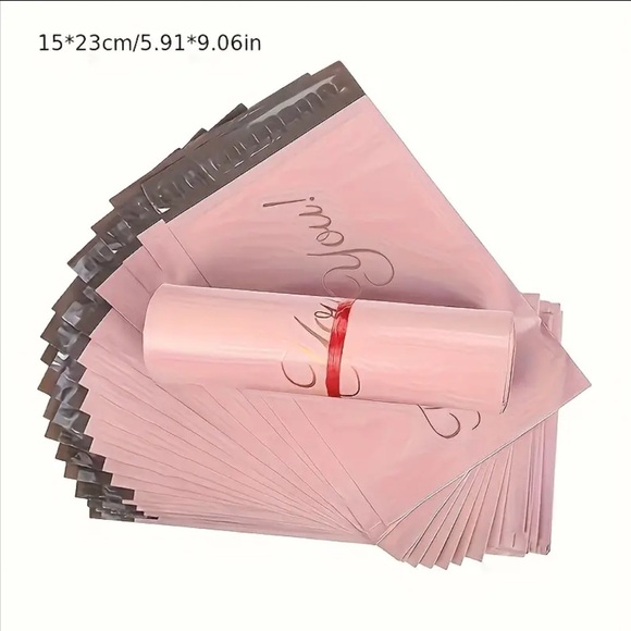 25 PINK THANK YOU POLY MAILERS - Picture 7 of 8